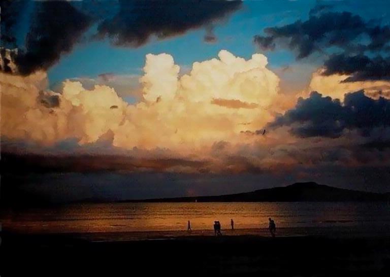 JERRY ZNN;SUNSET TAKAPUNA BEACH;A WONDERFUL SCENE